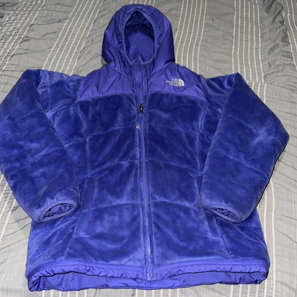 Reversible North Face girls youth winter coat